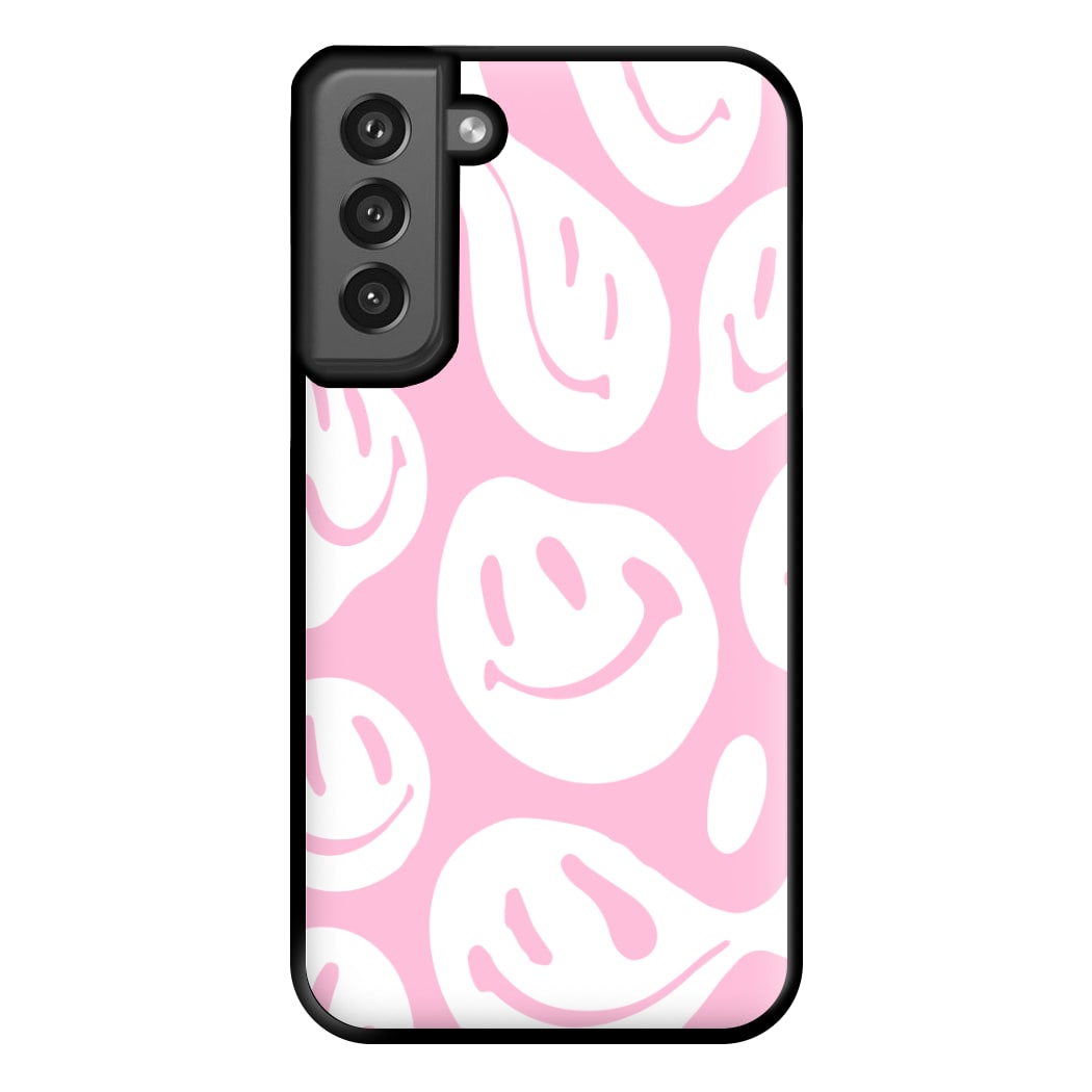 Trippn Smiley - Pink Phone Case for Galaxy S21FE