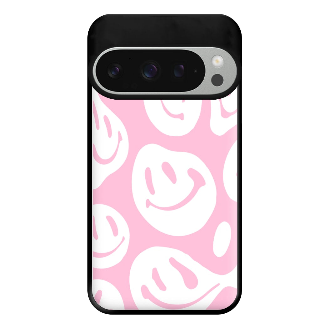 Trippn Smiley - Pink Phone Case for Google Pixel 9 Pro XL