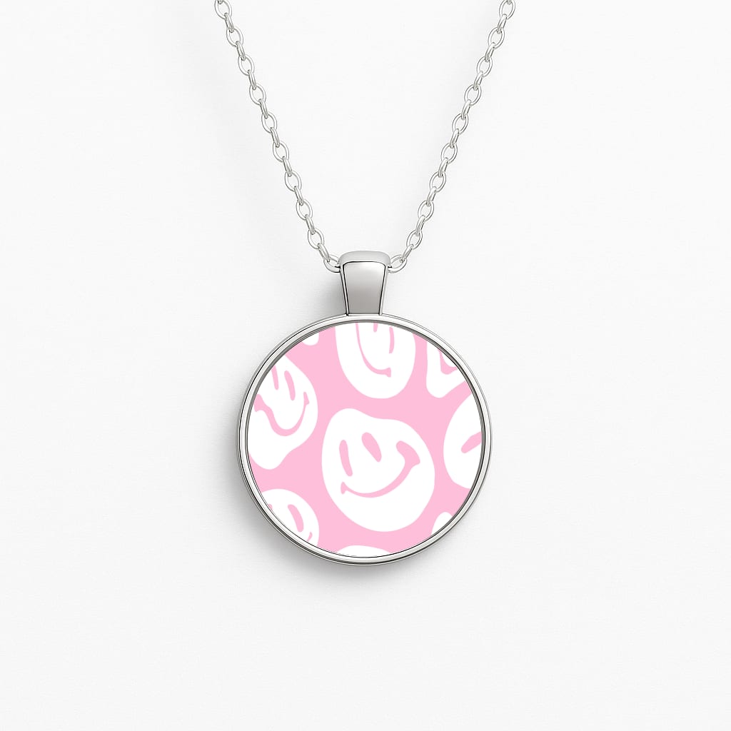 Trippn Smiley - Pink Circle Necklace