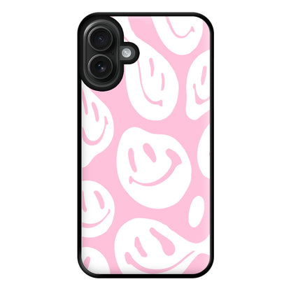 Trippn Smiley - Pink Phone Case for iPhone 16 Plus