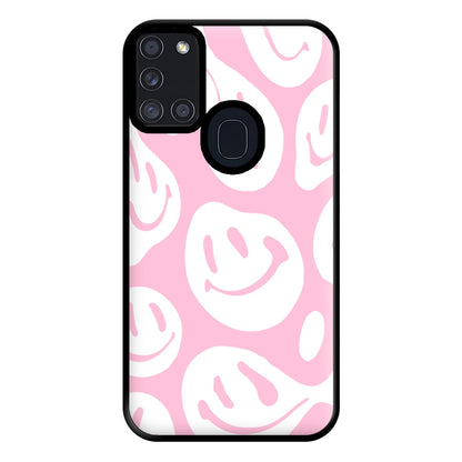 Trippn Smiley - Pink Phone Case for Galaxy A21s