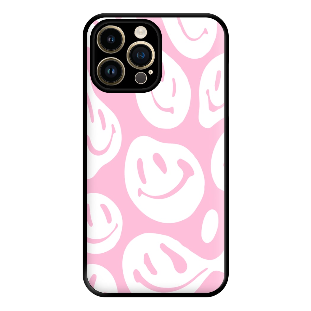 Trippn Smiley - Pink Phone Case for iPhone 14 Pro Max