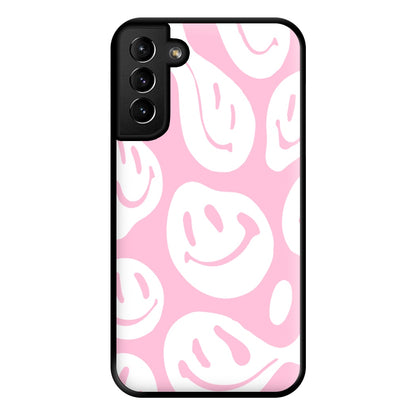 Trippn Smiley - Pink Phone Case for Galaxy S21 Plus