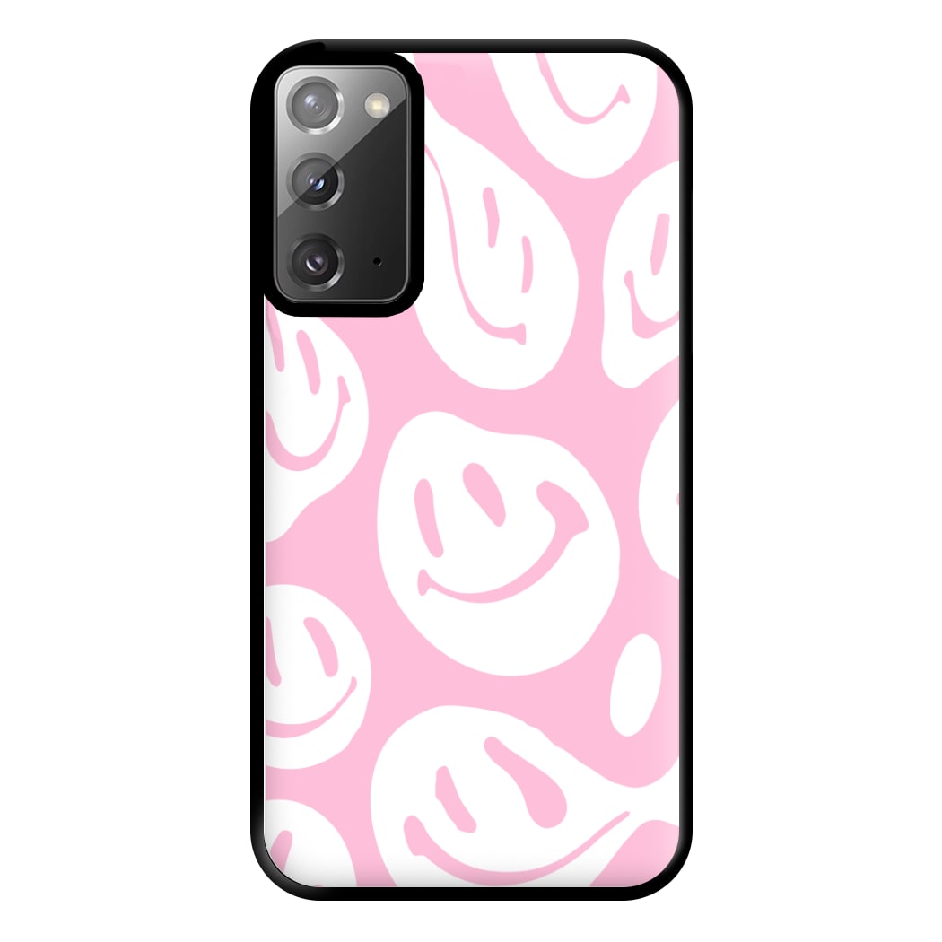 Trippn Smiley - Pink Phone Case for Galaxy Note 20 Ultra