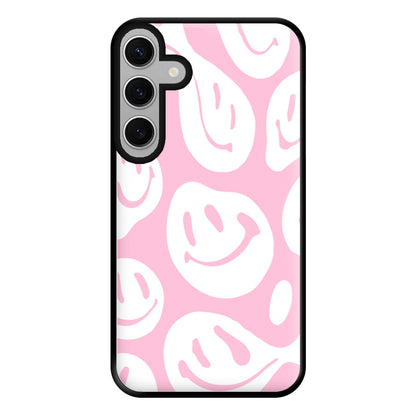 Trippn Smiley - Pink Phone Case for Galaxy S24FE