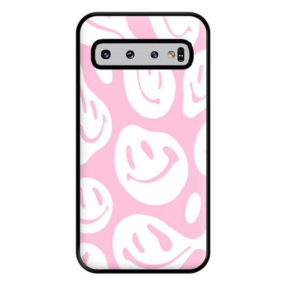 Trippn Smiley - Pink Phone Case for Galaxy S10 Plus