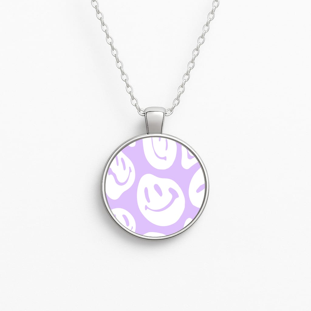 Trippn Smiley - Purple Circle Necklace