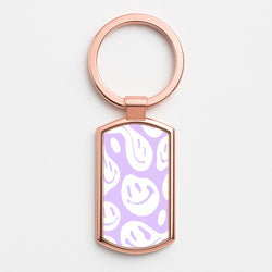 Trippn Smiley - Purple Rose Gold Keyring