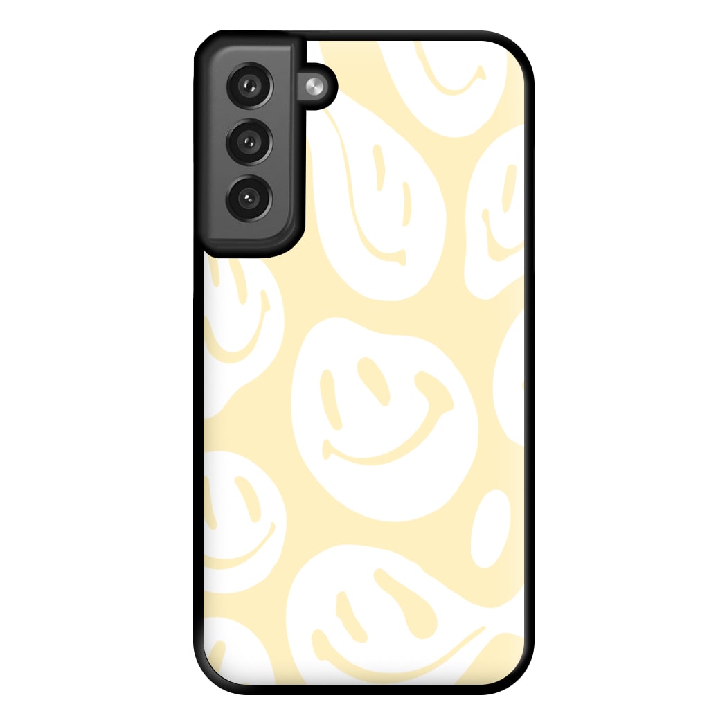 Trippn Smiley - Yellow Phone Case for Galaxy S21FE