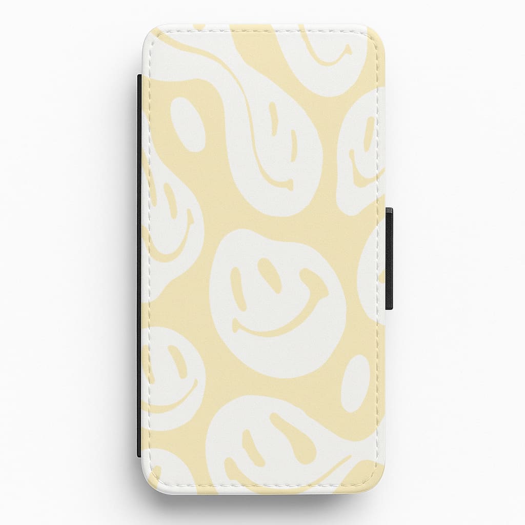 Trippn Smiley - Yellow Flip / Wallet Phone Case