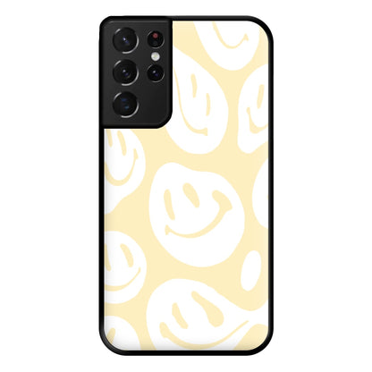 Trippn Smiley - Yellow Phone Case for Galaxy S21 Ultra