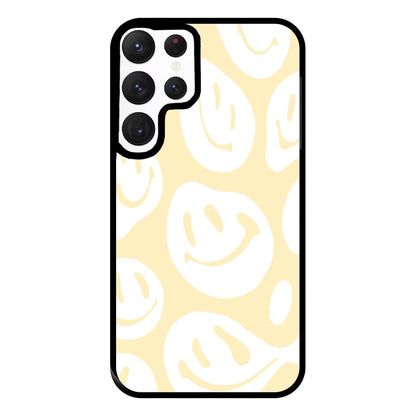 Trippn Smiley - Yellow Phone Case for Galaxy S22 Ultra