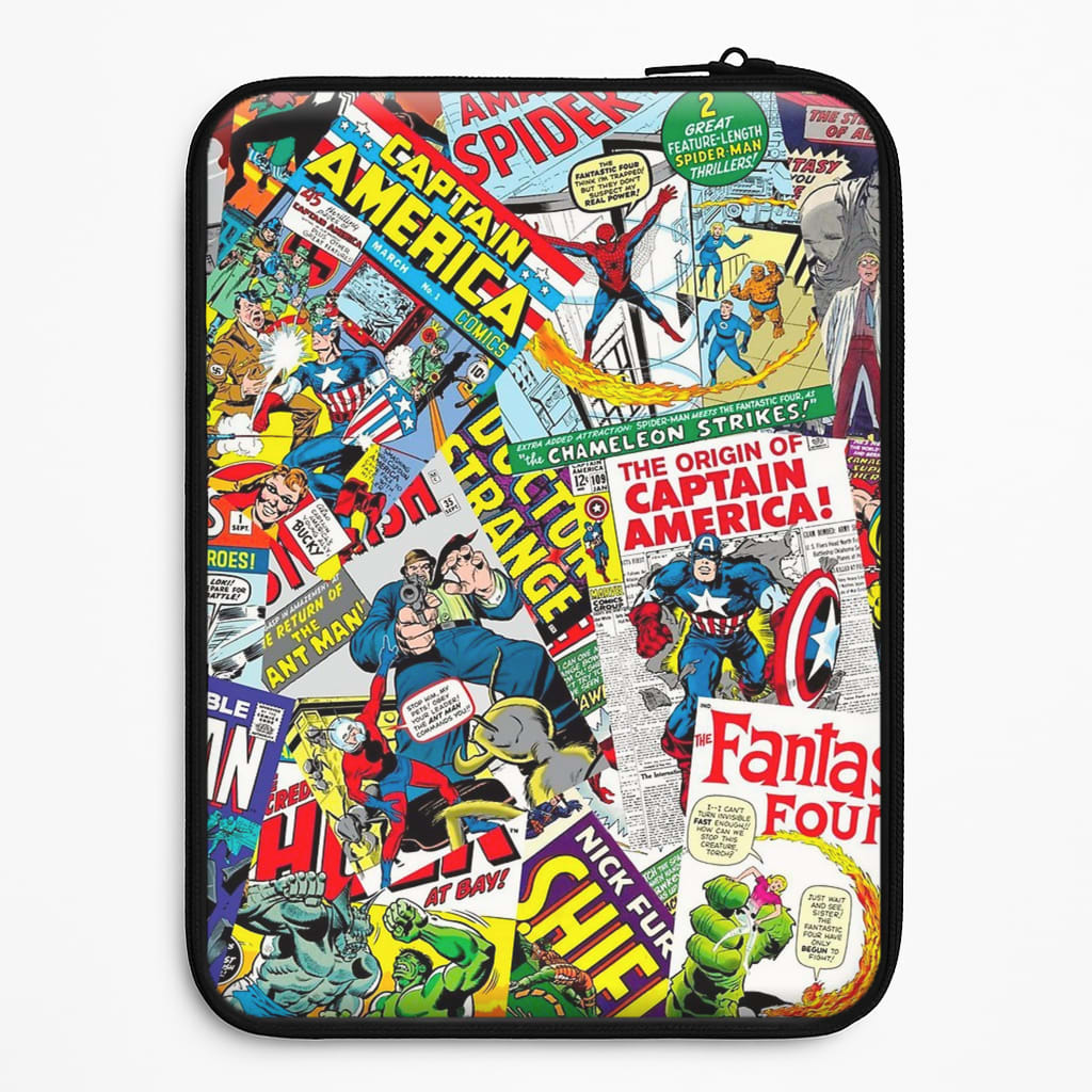 Superhero Comic Comics Pattern Laptop Sleeve