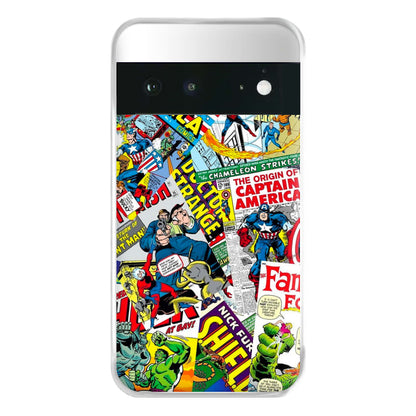 Superhero Comic Comics Pattern Phone Case for Google Pixel 6a