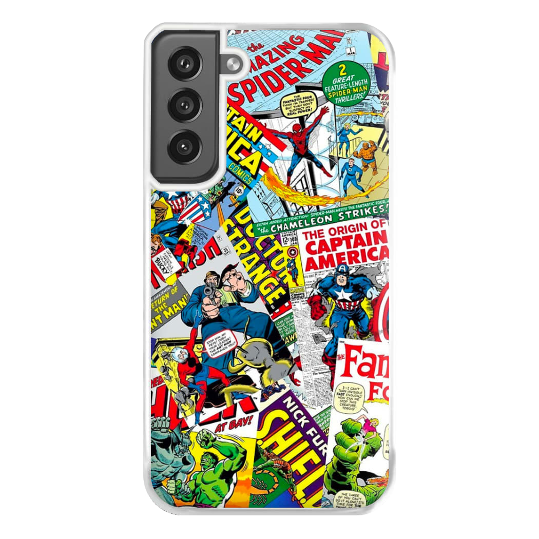 Superhero Comic Comics Pattern Phone Case for Galaxy S21FE