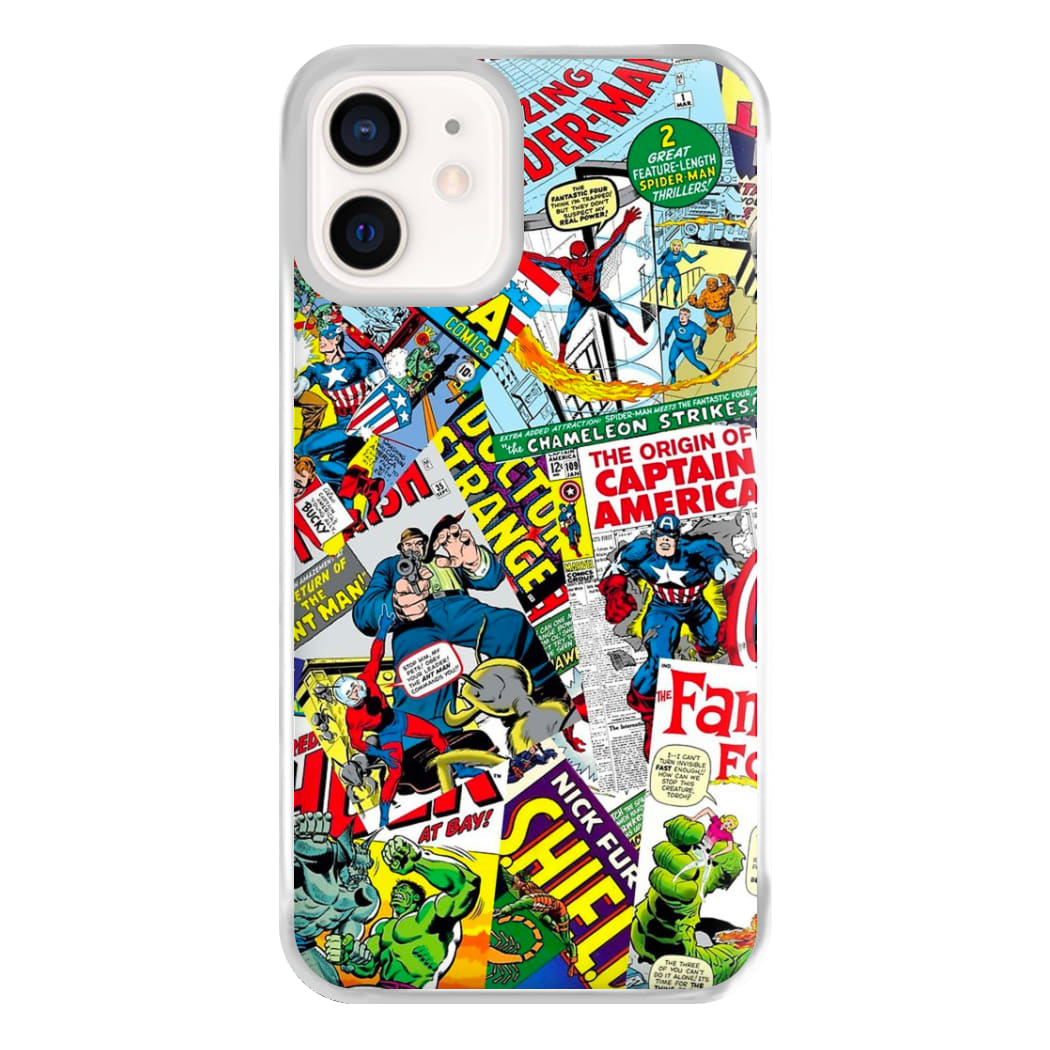 Superhero Comic Comics Pattern Phone Case for iPhone 12 Mini