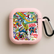 Superhero Comic Comics Pattern AirPods Case 4