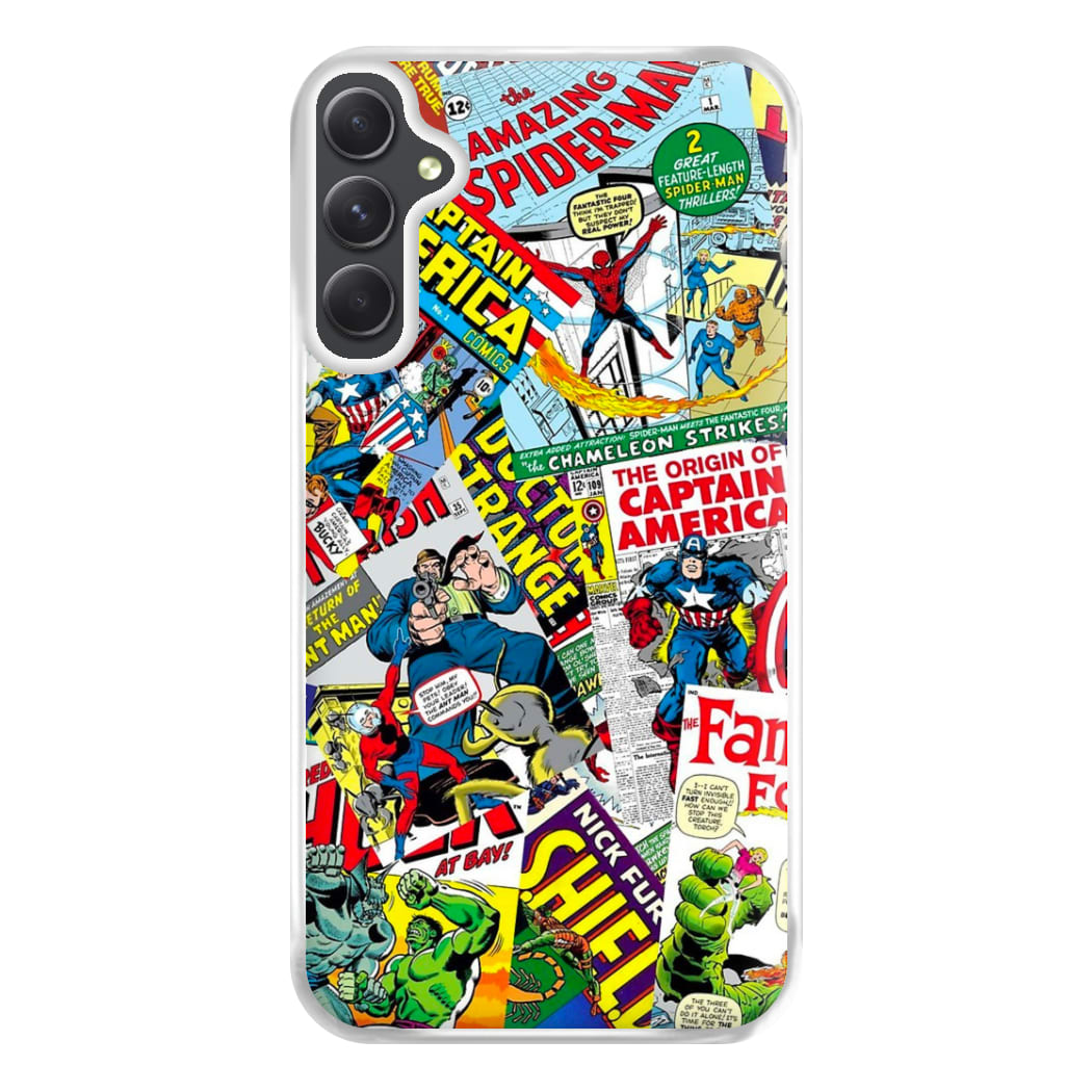 Superhero Comic Comics Pattern Phone Case for Galaxy A54