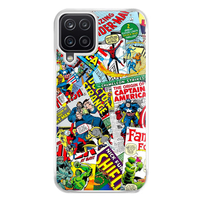 Superhero Comic Comics Pattern Phone Case for Galaxy A12