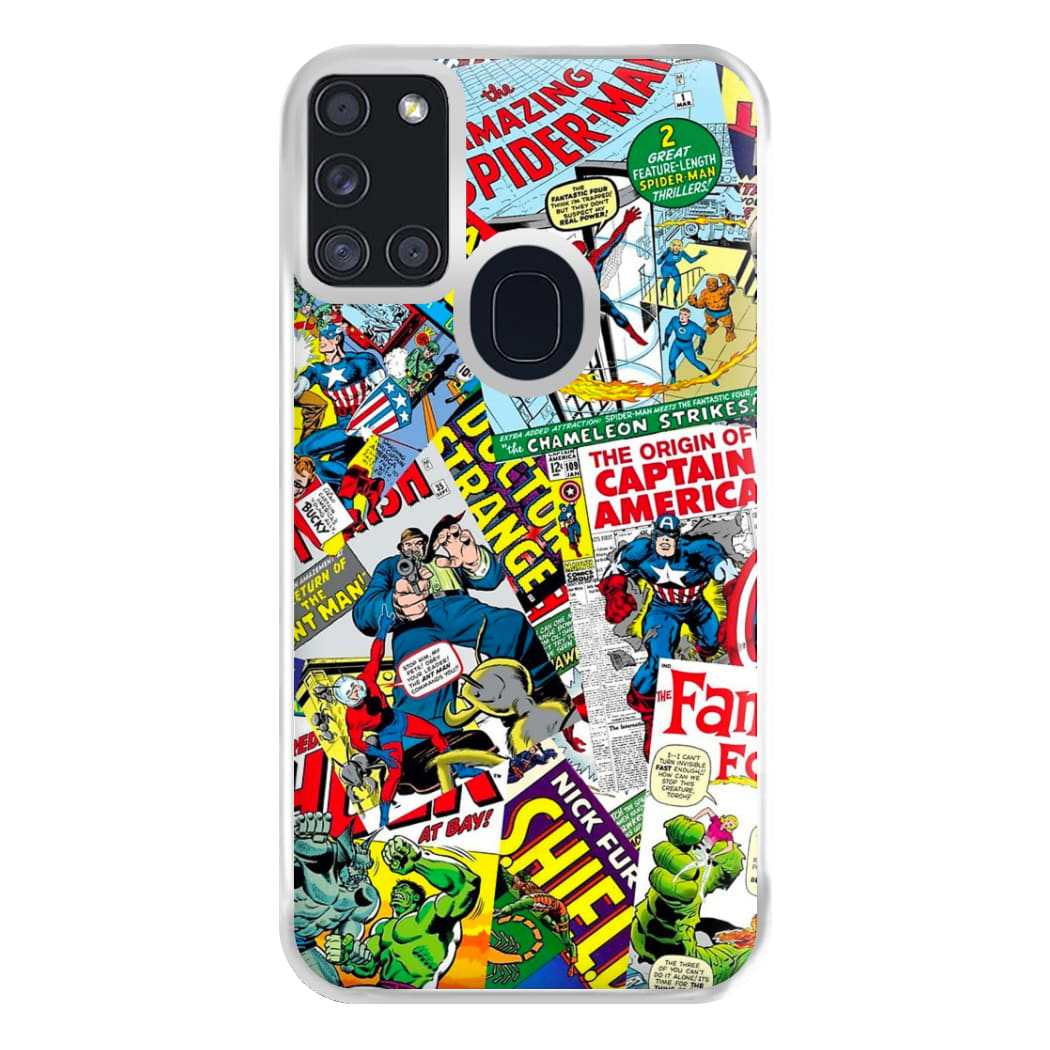 Superhero Comic Comics Pattern Phone Case for Galaxy A21s