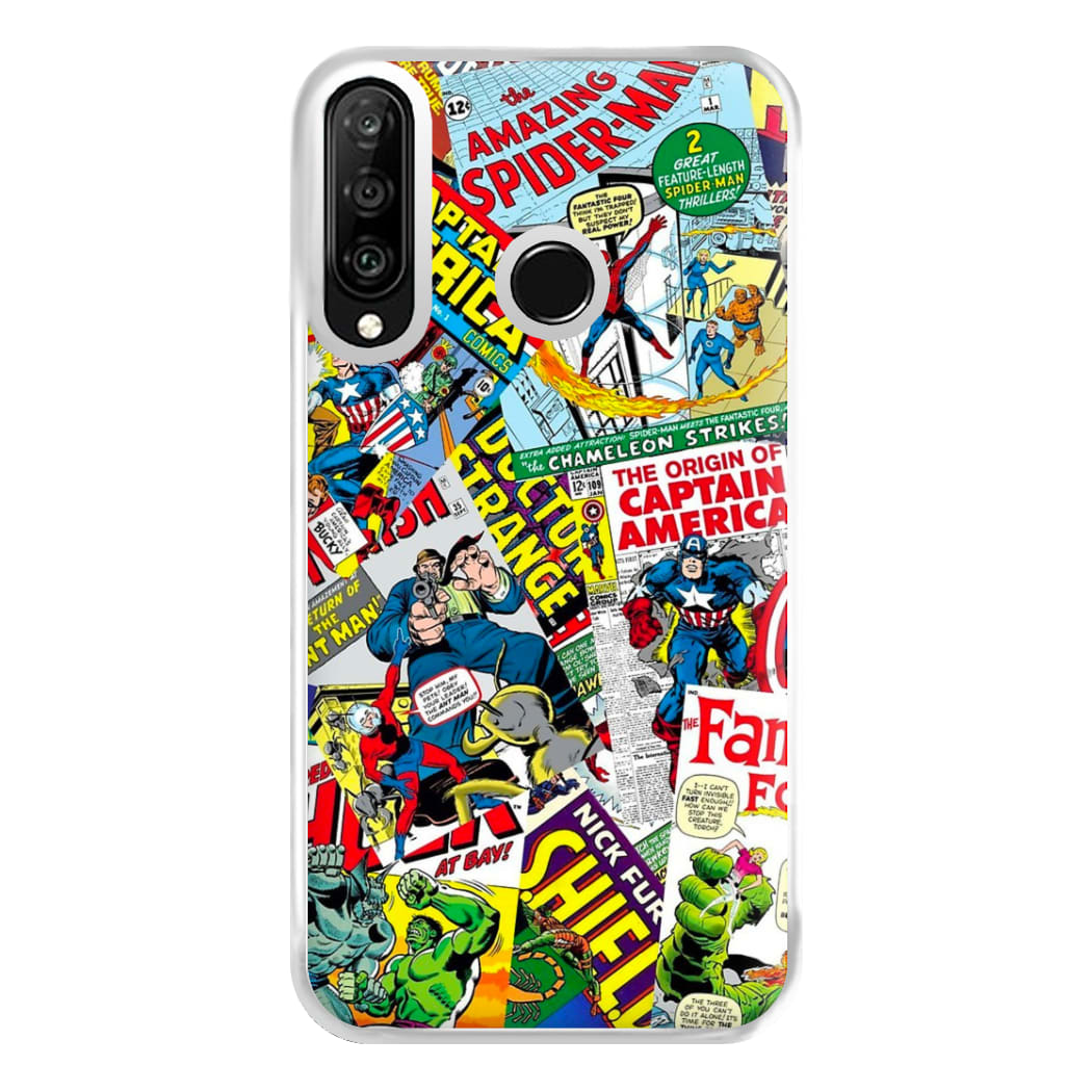 Superhero Comic Comics Pattern Phone Case for Huawei P30 Lite