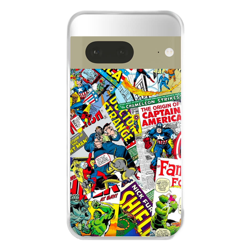 Superhero Comic Comics Pattern Phone Case for Google Pixel 7a