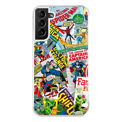 Superhero Comic Comics Pattern Phone Case for Galaxy S21 Plus