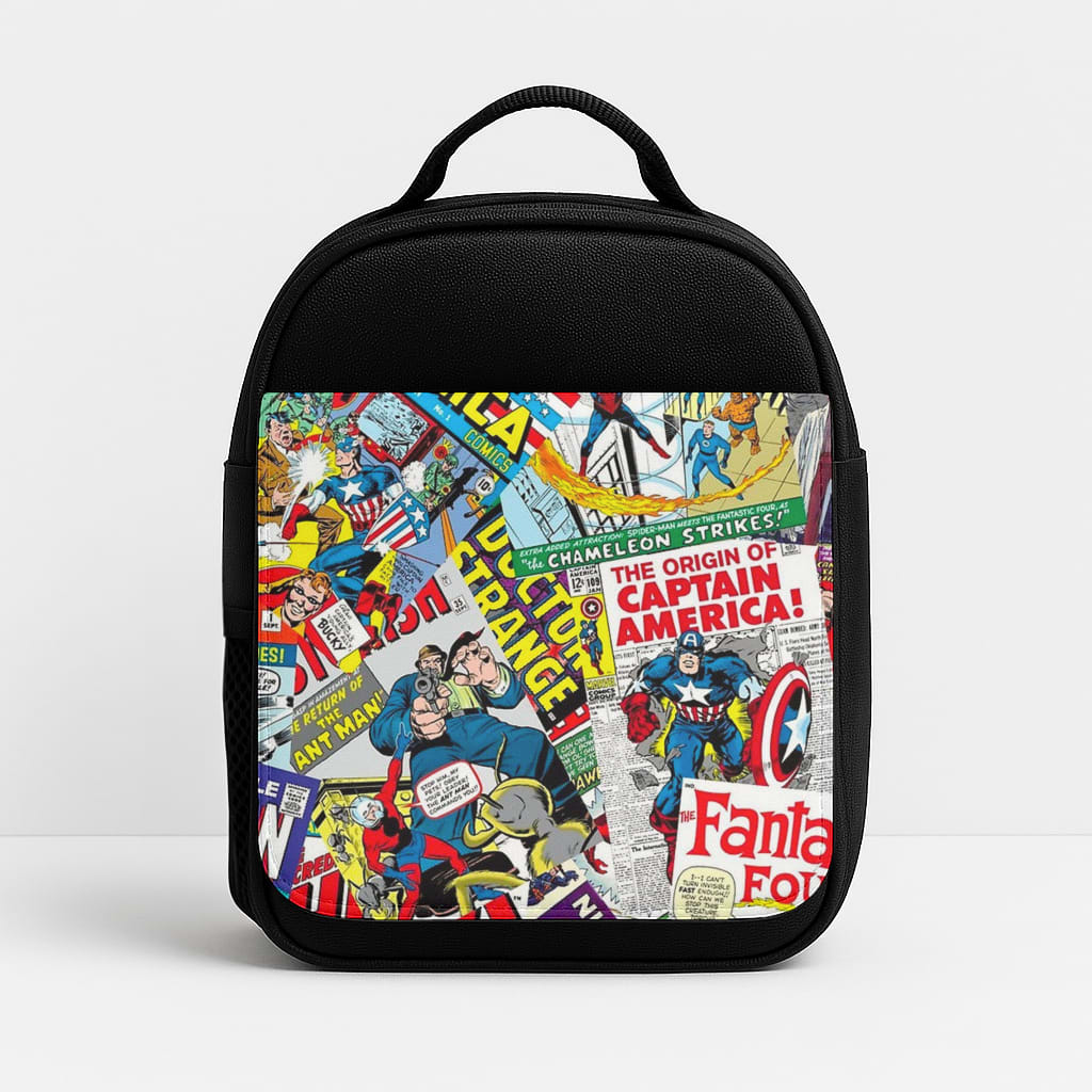 Superhero Comic Comics Pattern Insulated Lunchbox