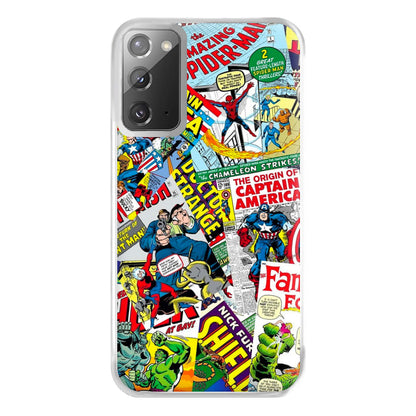 Superhero Comic Comics Pattern Phone Case for Galaxy Note 20 Ultra