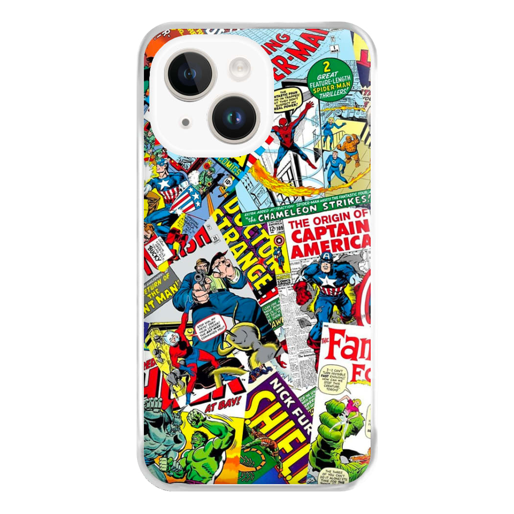 Superhero Comic Comics Pattern Phone Case for iPhone 14 Plus