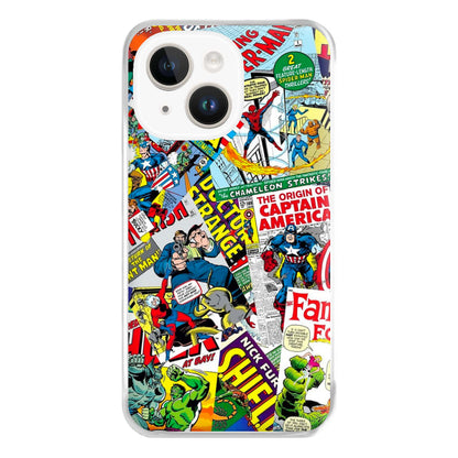 Superhero Comic Comics Pattern Phone Case for iPhone 14 Plus