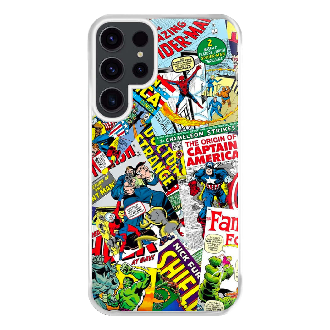 Superhero Comic Comics Pattern Phone Case for Galaxy S23 Ultra