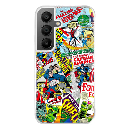 Superhero Comic Comics Pattern Phone Case for Galaxy A55