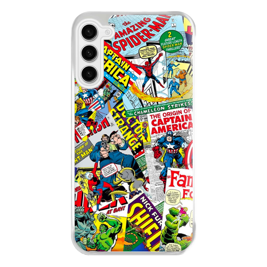 Superhero Comic Comics Pattern Phone Case for Galaxy S23FE