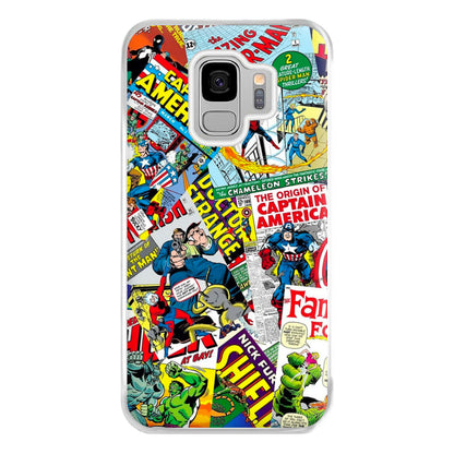 Superhero Comic Comics Pattern Phone Case for Galaxy S9 Plus