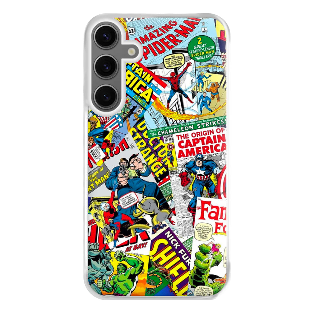 Superhero Comic Comics Pattern Phone Case for Galaxy S24FE