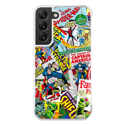 Superhero Comic Comics Pattern Phone Case for Galaxy S22 Plus