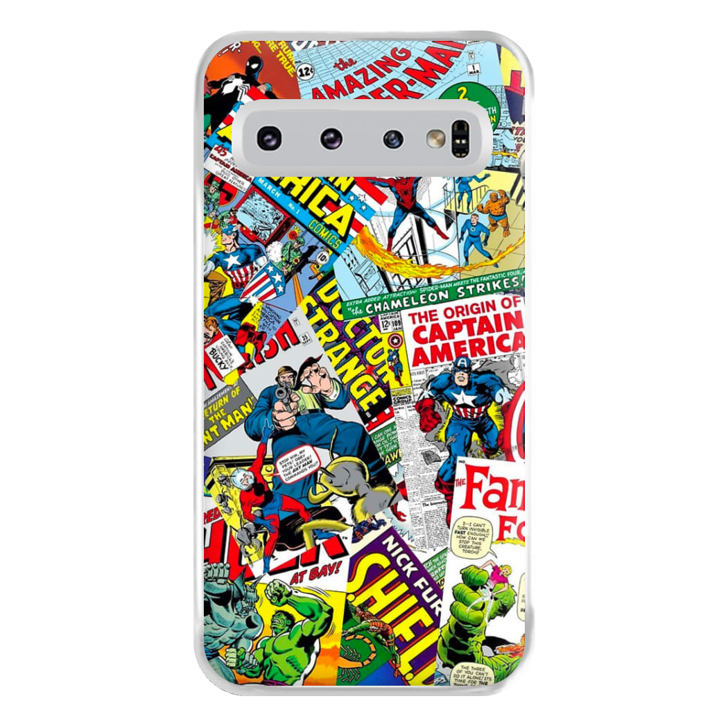 Superhero Comic Comics Pattern Phone Case for Galaxy S10 Plus