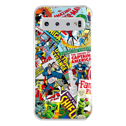 Superhero Comic Comics Pattern Phone Case for Galaxy S10 Plus