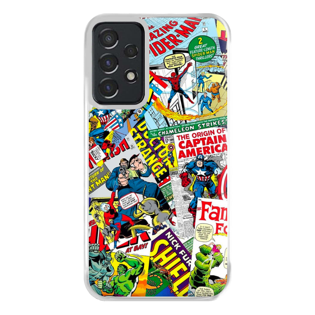 Superhero Comic Comics Pattern Phone Case for Galaxy A52 / A52s