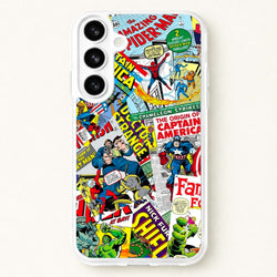 Superhero Comic Comics Pattern Phone Case for Galaxy S26 Plus