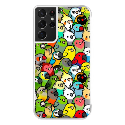 Everybirdy Pattern Phone Case for Galaxy S21 Ultra