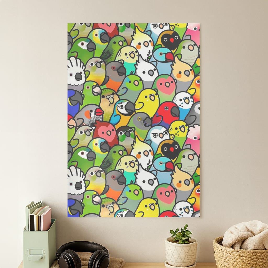 Everybirdy Pattern Poster
