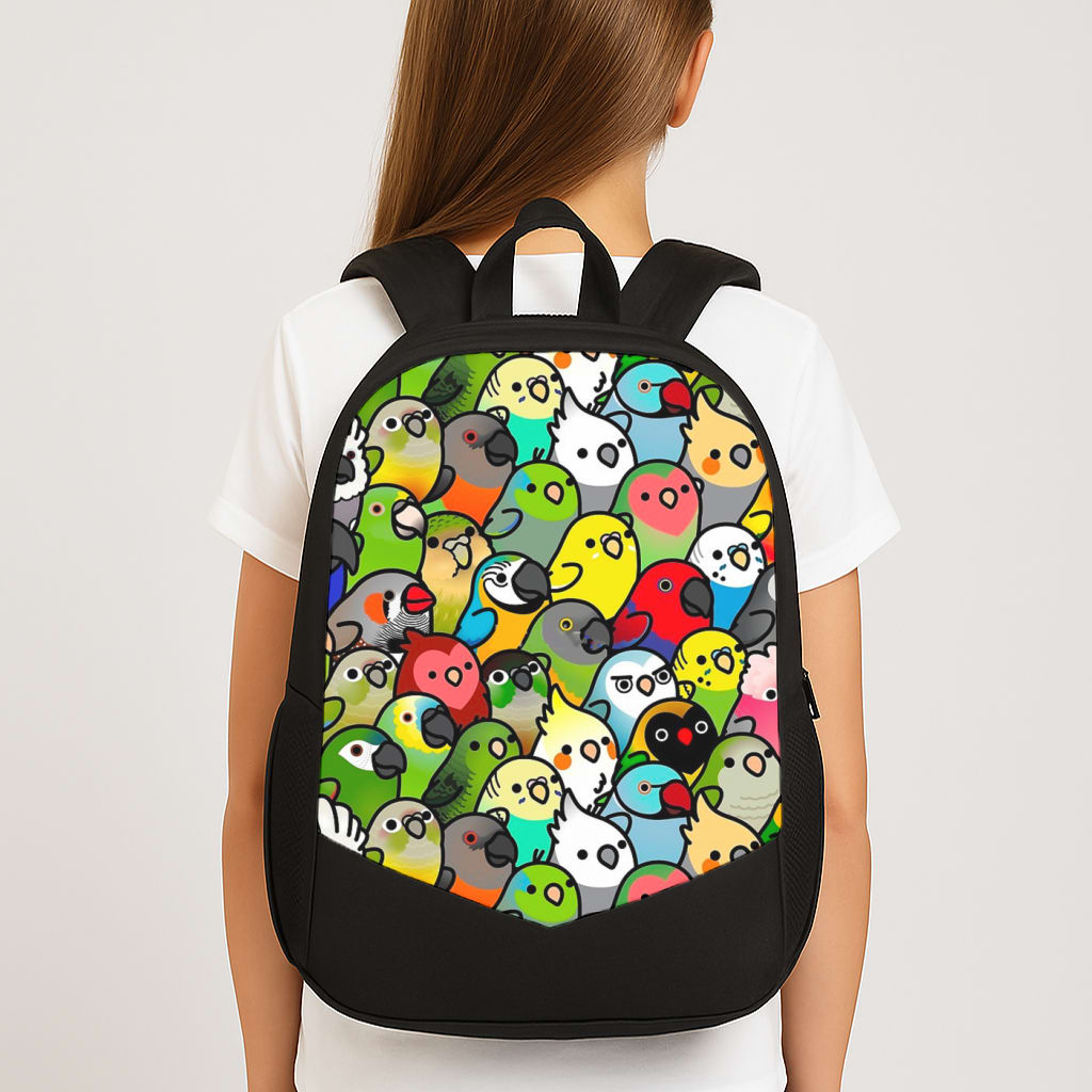 Everybirdy Pattern Large School Bag