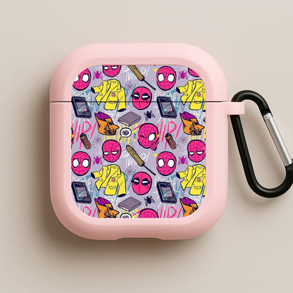 Spiderman Pattern Pink AirPods Case