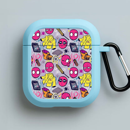 Spiderman Pattern Blue AirPods Case