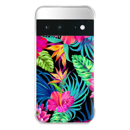 Colourful Hibiscus Pattern Phone Case for Google Pixel 6a