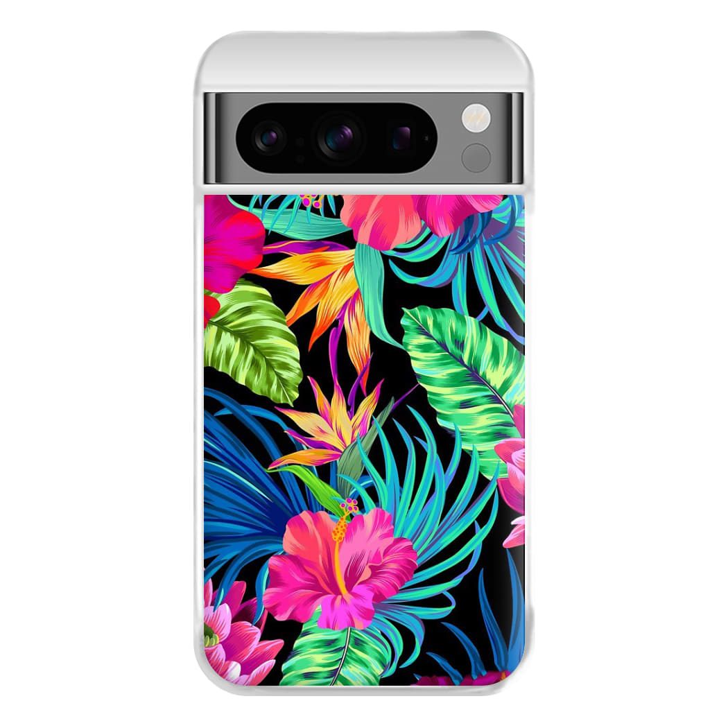 Colourful Hibiscus Pattern Phone Case for Google Pixel 8 Pro