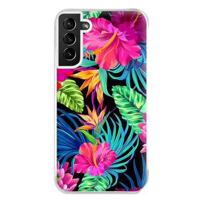 Colourful Hibiscus Pattern Phone Case for Galaxy S21 Plus