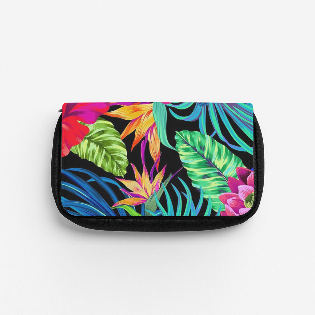 Colourful Hibiscus Pattern Pencil Case